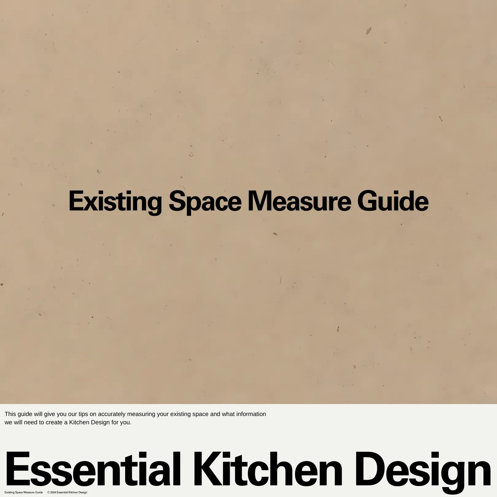 Image with text caption: Existing Space Measure Guide